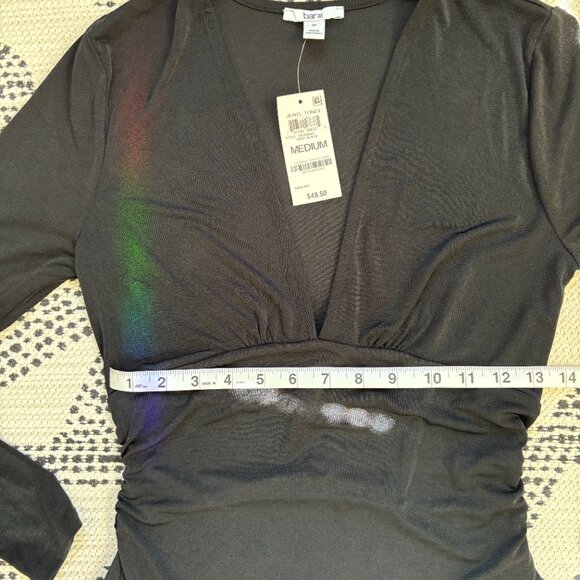 BAR III Women's Deep V-Neck Thong-Back Bodysuit - Picture 2 of 2